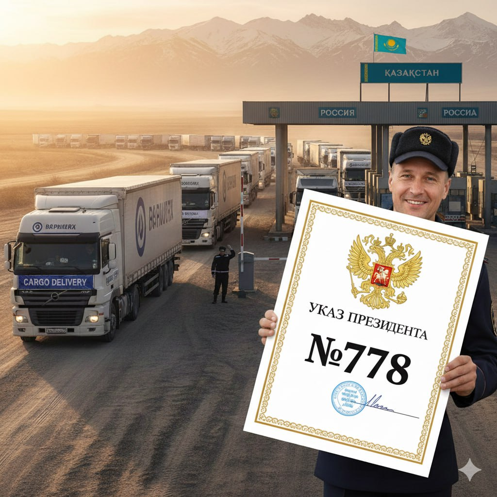 Указ Президента №778: упрощенный ввоз товаров из Казахстана и Киргизии до 10 декабря 2025